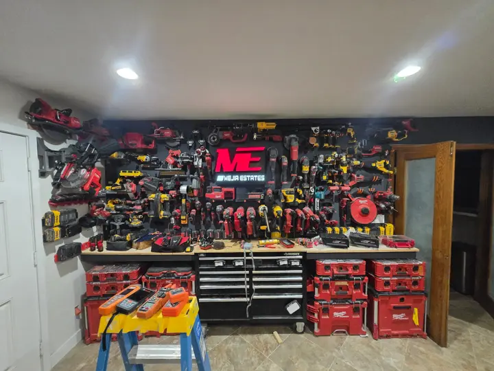The Mejia Estates tool wall