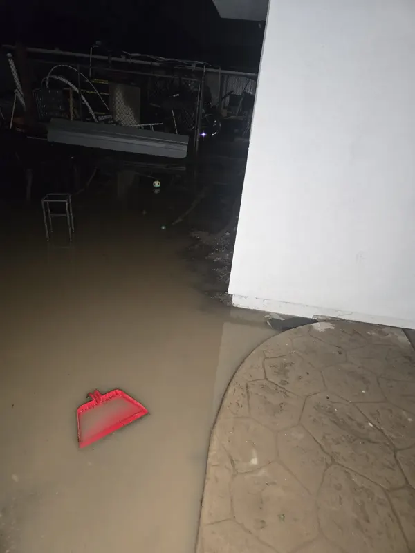 Flooding and water coming in