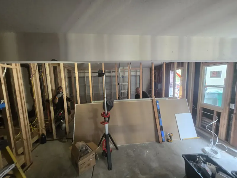 Framing before insulation