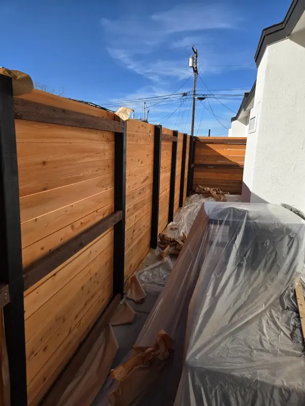New cedar fence