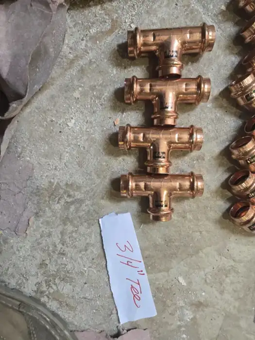 Copper press fittings for a repipe