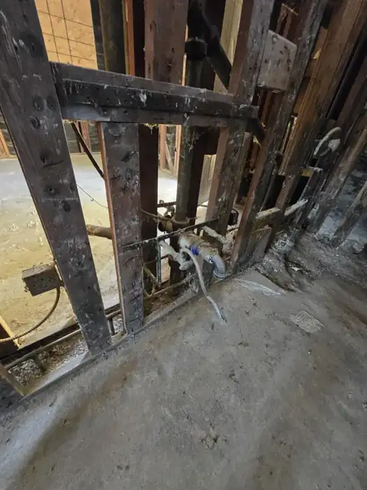 Rotted framing found during demo