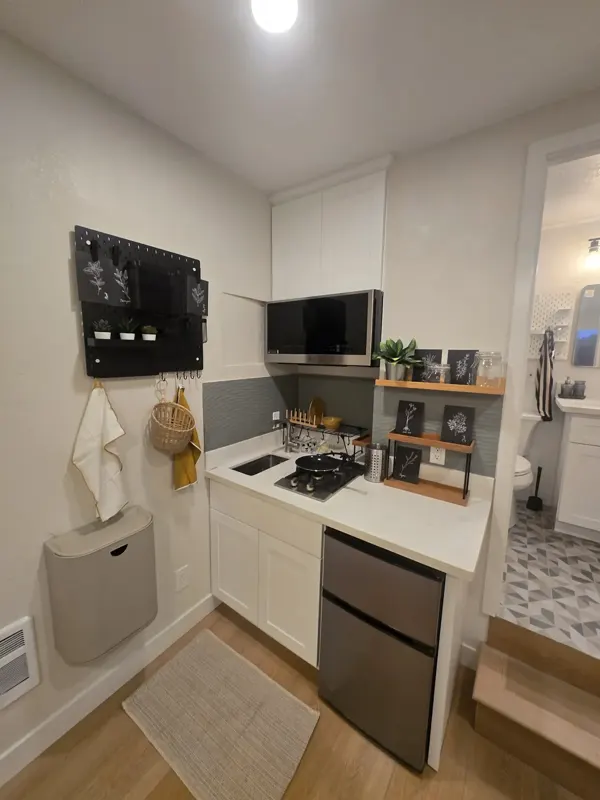 Garage studio kitchenette