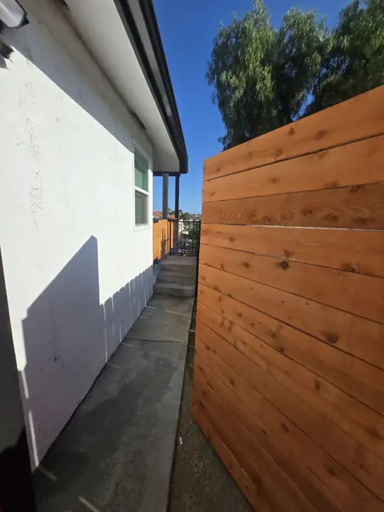 Cedar side fence