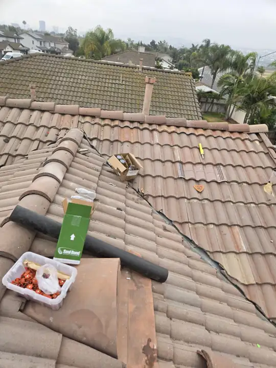 Concrete tile roof repair