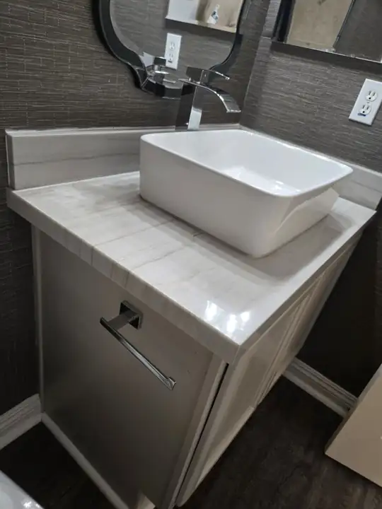 Unit turnover: vessel sink vanity